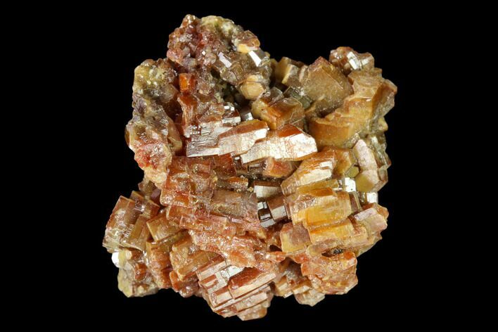 Red-Orange Vanadinite Crystal Cluster - Apex Mine, Mexico #165332